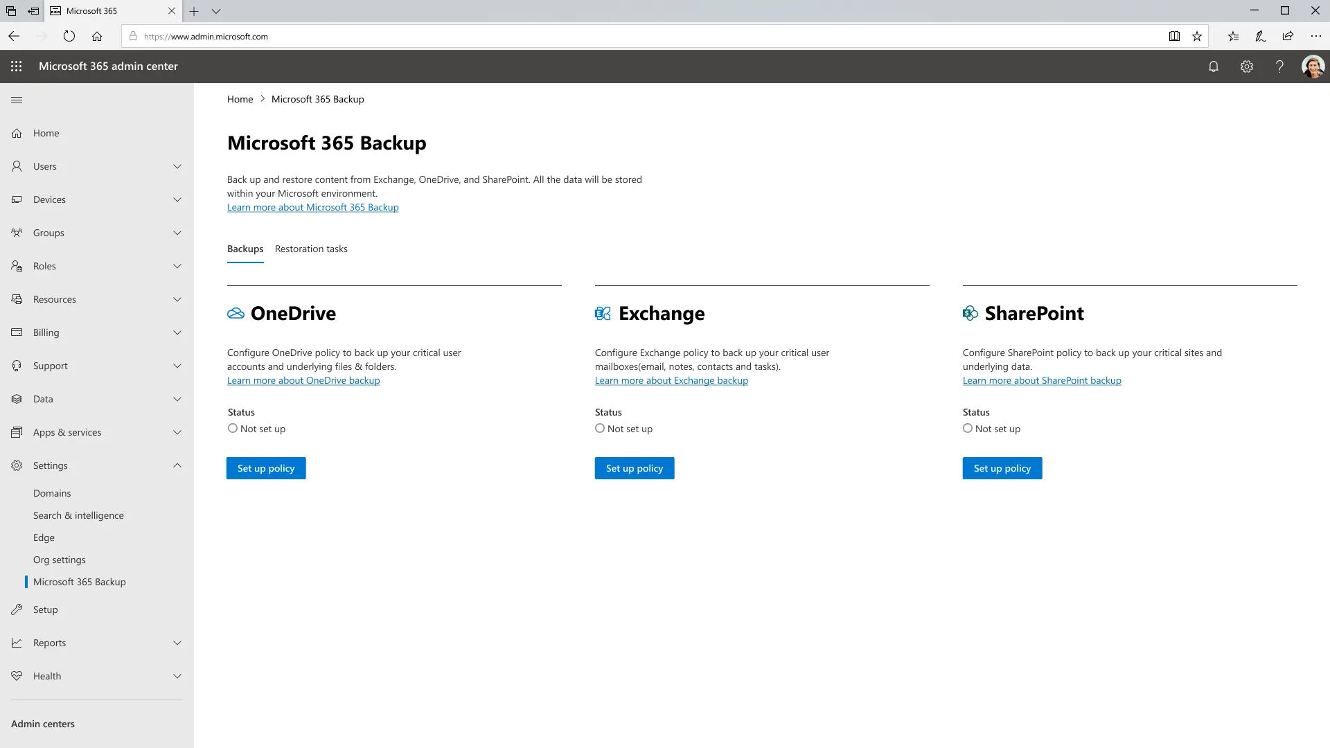 Microsoft 365 backup